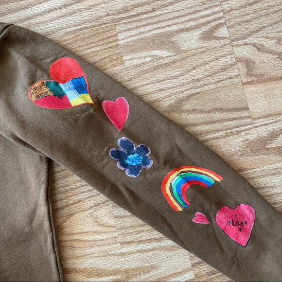 NEW KIDS WORLDWIDE YOU CAN CHANGE THE WORLD BROWN HOODIE SZ XS - Picture 5 of 7